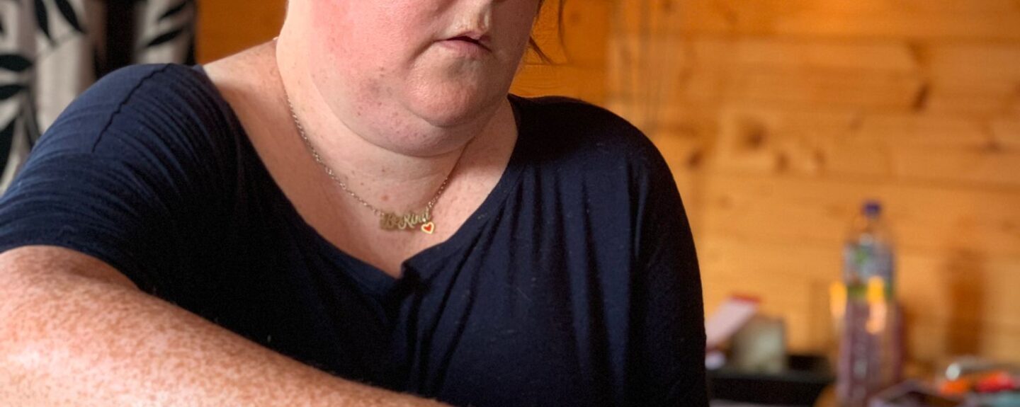 Julia Walder practicing womb and pregnancy massage during her training with Clare Spink